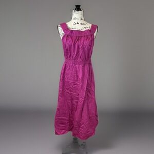 Maeve Magenta Sleeveless Midi Dress